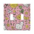 thumbnail image 1 of 2 Gang Light Switch Cover Plate Cute Farm Animals Wall Plate Decorate Electrical Outlet Cover Plates 4.56”x4.48”, 1 of 8