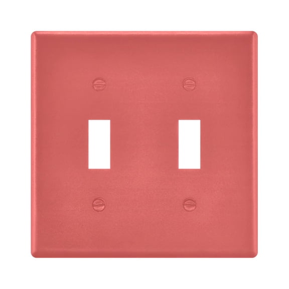 2 Gang Light Switch Cover Plate Pastel Red Wall Plate Decorate Electrical Outlet Cover Plates 4.56”x4.48”