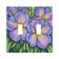 2 Gang Light Switch Cover Plate Pencil Drawing Flower Wall Plate