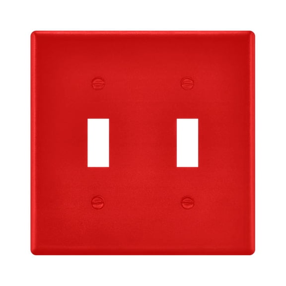 2 Gang Light Switch Cover Plate Red Wall Plate Decorate Electrical Outlet Cover Plates 4.56”x4.48”