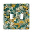 2 Gang Light Switch Cover Plate Watercolor Little Daisy Wall Plate