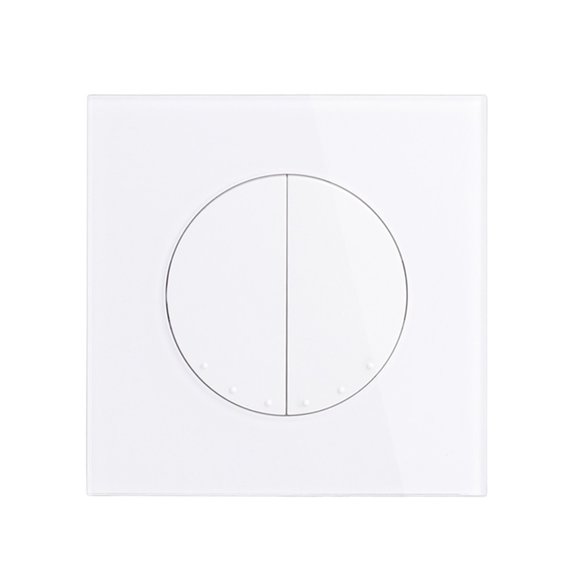 2 Gang Reset Pulse Switch Momentary Contact Push Button Wall Light Switch Gray Grey White Black Glass Panel R11 Series