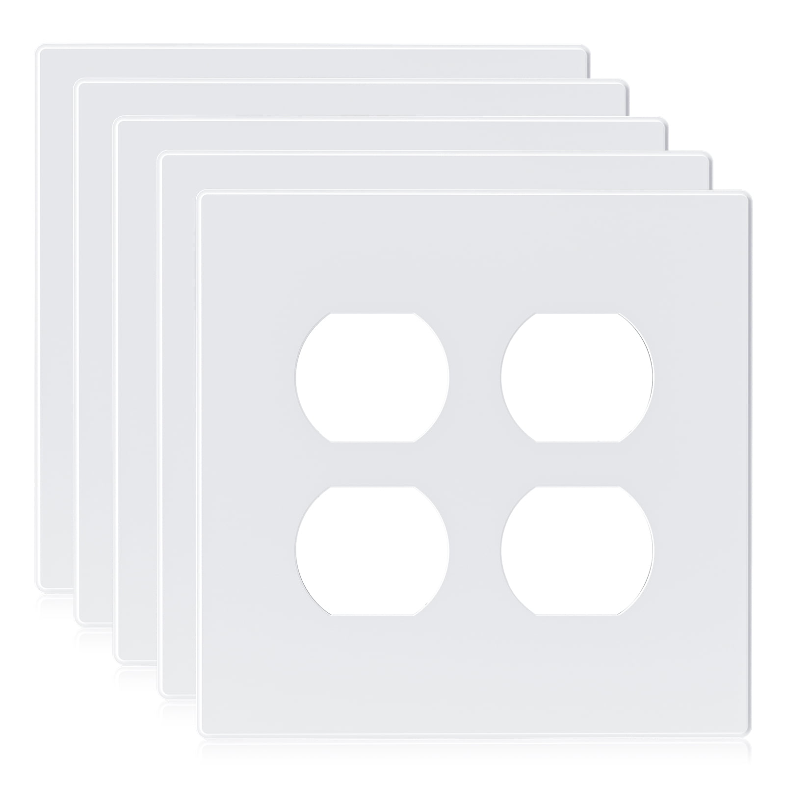 ELEGRP 2-Gang Blind-Wandplatte Edelstahl - Abdeckung Für Ungenutzte Steckdosen