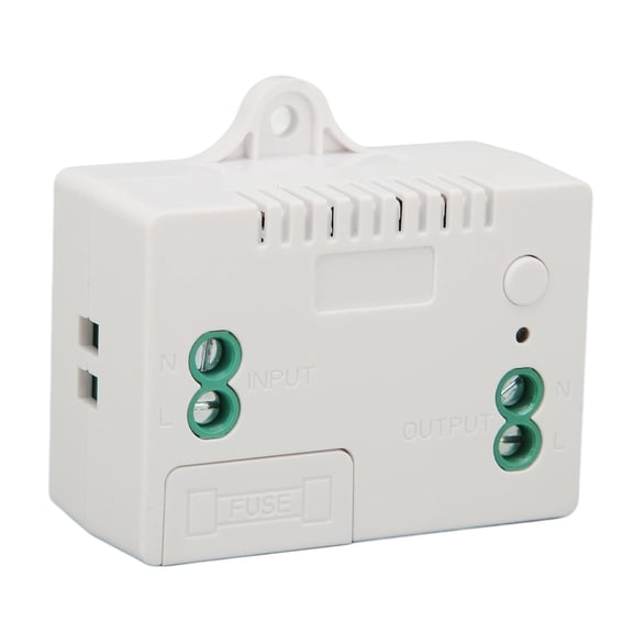2-Gang Wireless Light Switch Kit with 2 Receivers, Self-Powered Rocker Switch, 433MHz, AC 100-230V, White