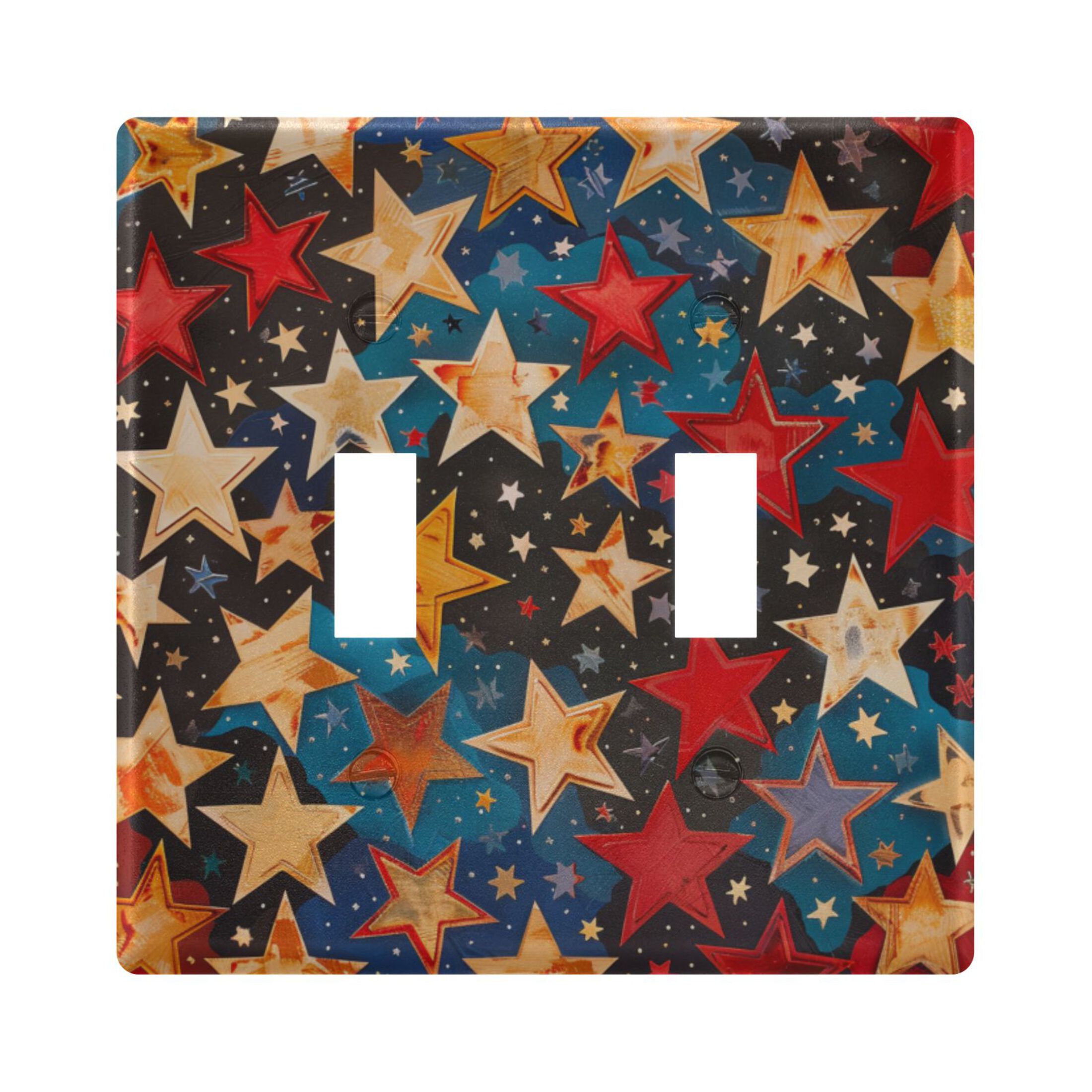 2 Gangs Switch Plate 4.56" × 4.48" Light Switch Cover Plate Wall Plate