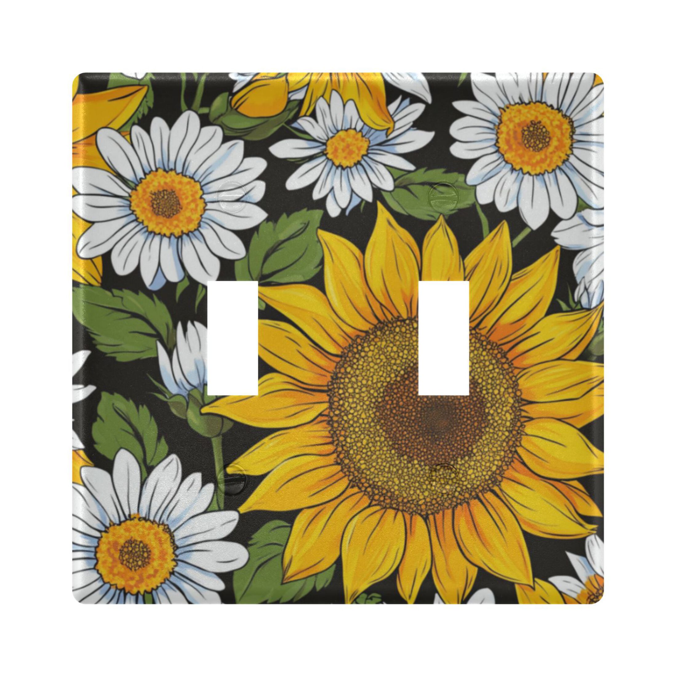 2 Gangs Switch Plate 4.56" × 4.48" Light Switch Cover Plate Wall Plate