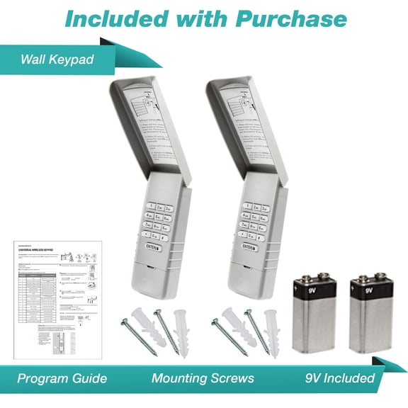 2 Garage Door Opener Keypad Replacement for Linear Wayne Dalton Stanely 878MAX