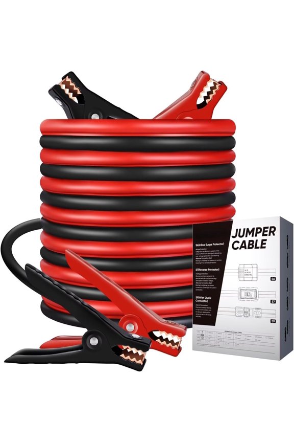 2 Gauge 16FT Heavy Duty Jumper Cables for , 800A Automotive Booster Cables for Jump Starting or Weak Includes Carry Box for SUV/