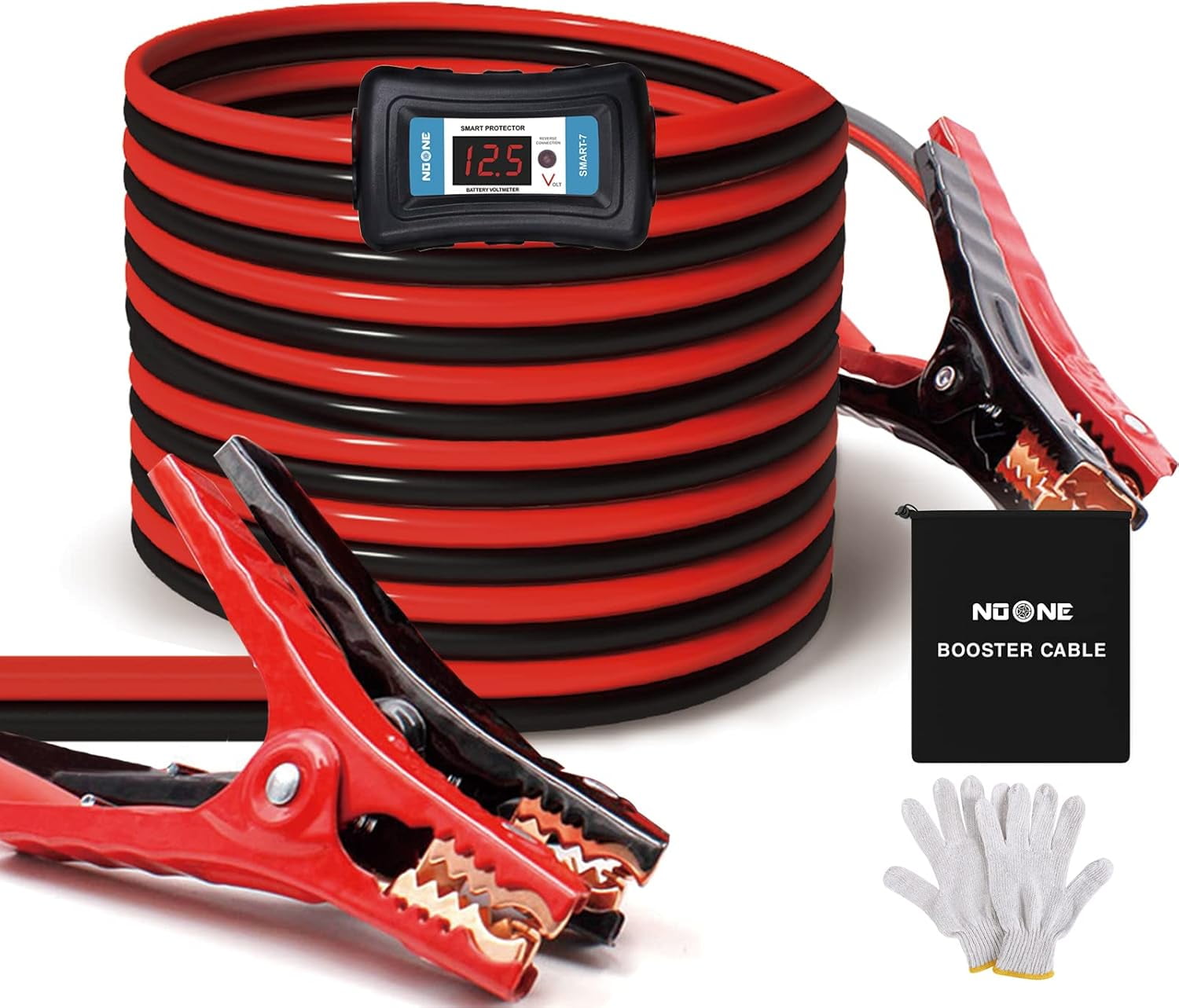 TOPDC Jumper Cables,1 Gauge 30 Feet 800A Booster Cables With UL-Listed Clamps, Heavy Duty Automotive Quick Connect Booster Cables For Car, SUV And Trucks With Carry Bag