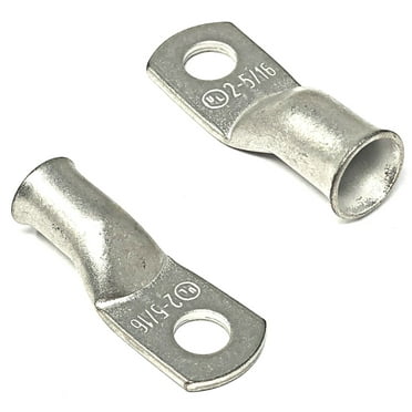 2-Gauge 5/16 in. Pure Copper Tin Coated Cable Lugs (10-Pack)