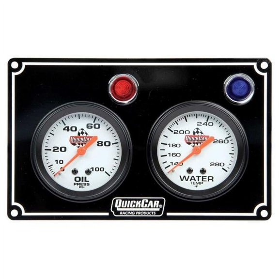 2 Gauge Panel Assembly with Warning Lights - OP-WT, Black