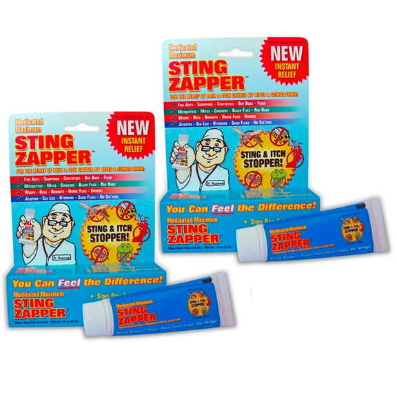 2 Gel Tubes Sting Zapper Wipe Away Venom Jellyfish Sea Life Wasp Bite First Aid