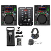 2 Gemini MDJ-600 USB/CD Media Players DJ MIDI Controllers+Mixer+Mic+Headphones