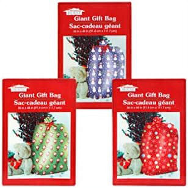2 Giant Christmas Gift Bags for Large Gifts 2Pack Each Bag 36x44