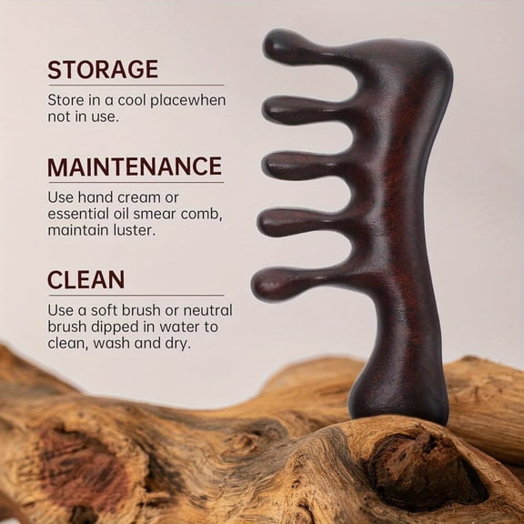 2 Gjinxi LOC Comb Massage Comb, Wooden Scalp Massage Comb Massage Comb, Rosewood Scalp Massage Comb Massage Comb, Wooden Comb, Head Massage Wooden Brush Scraping Comb, Meridian Massage Comb