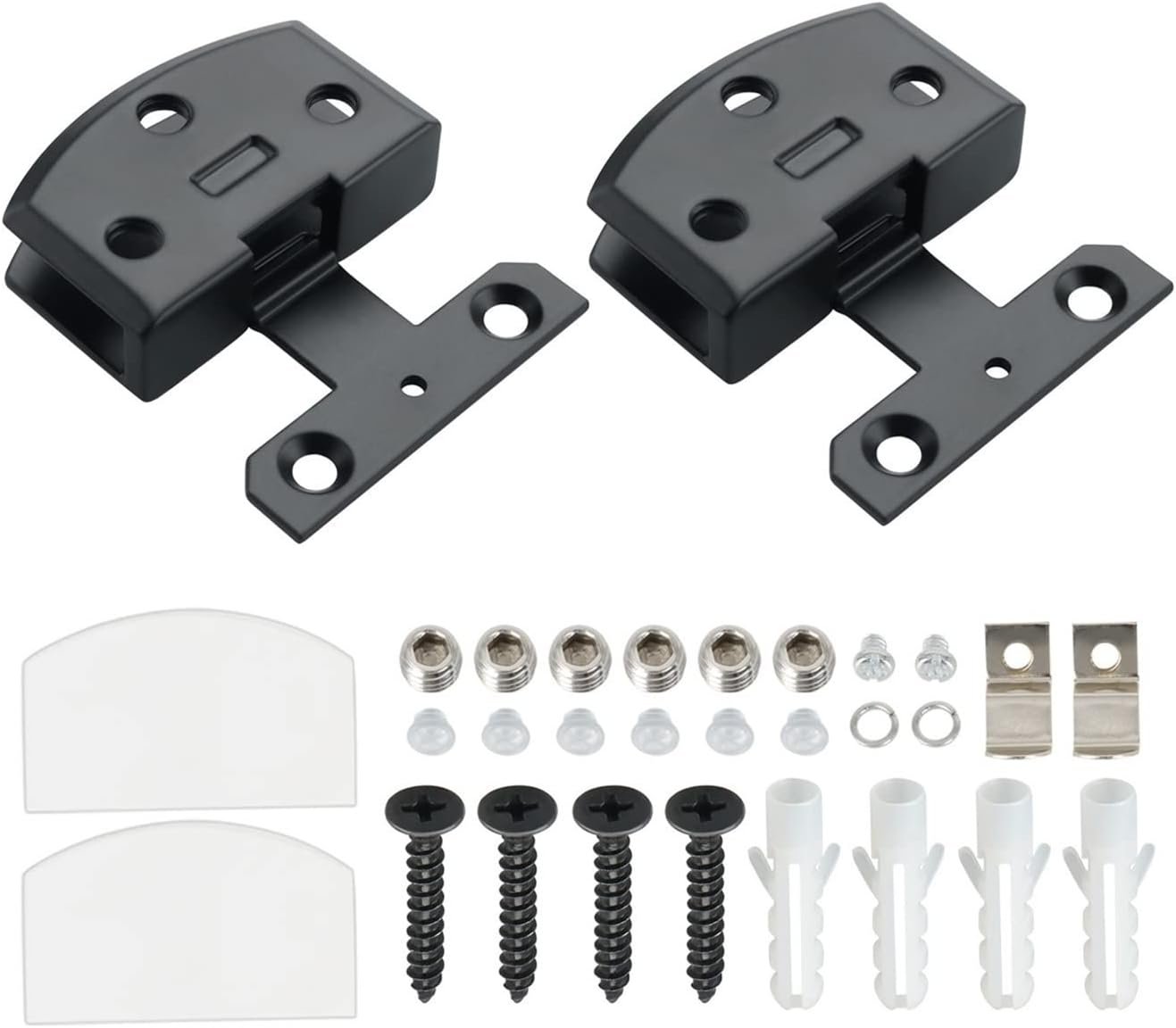 2 Glass Door Hinges, Showcase Hinges, Clip Door Hinges, Zinc Alloy