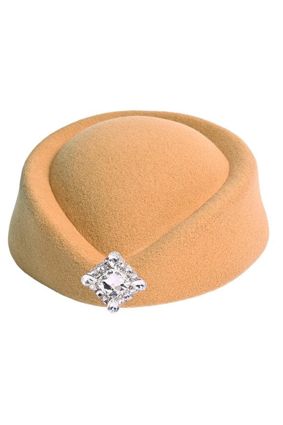 2. Glittering Rhinestones Top Cap Cold Weather Comfortable Hat British Design Women's Daily Outfit & Uniform Accessory