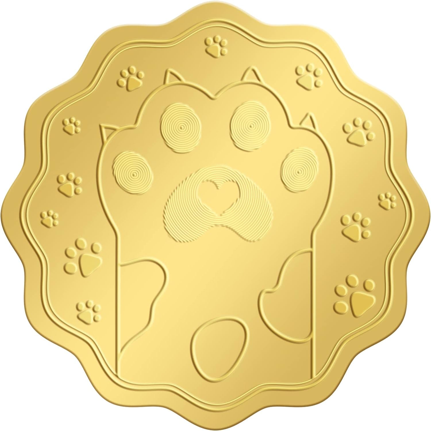 CRASPIRE 100pcs Gold Foil 'Happy Birthday' Embossed Seal Stickers - 2 Inch Diameter For Certificates, Invitations, Envelopes