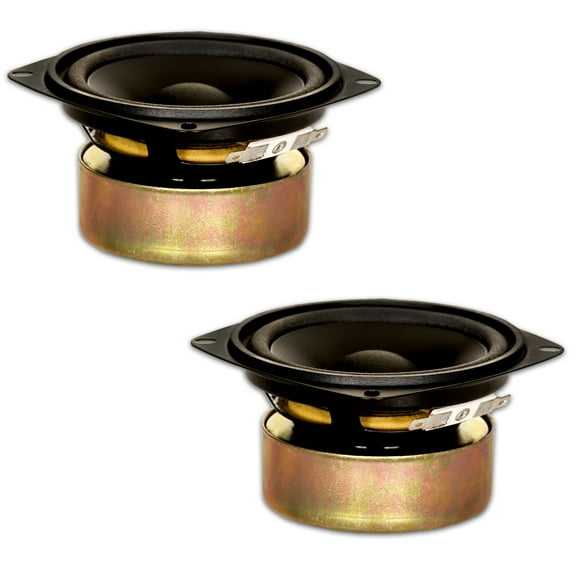 2 Goldwood Sound GW-204/4S Shielded 4" Woofers 70 Watt each 4ohm Replacement Speakers