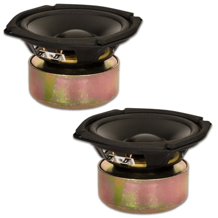2 Goldwood Sound GW-205/4S Shielded 5.25" Woofers 130 Watt each 4ohm Replacement Speakers