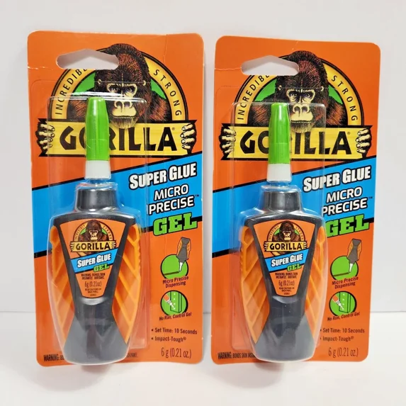 2 Gorilla Micro Precise Super Glue Micro Precise 10 Seconds Set Time 6G Clear