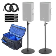 2 Gravity GSSPWBSET1 Weighted Loudspeaker Stands with Utility Transport Bag Package