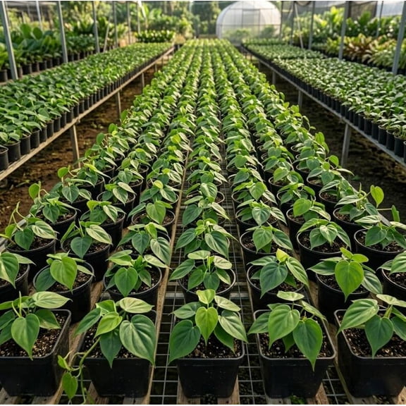 2 Green Philodendron Plants Live Heartleaf Philodendron Vines Sweetheart Indoor Plant 4"Pot, No Ship CA