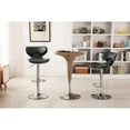 thumbnail image 1 of 2 Grey Adjustable Swivel With Base - Modern Design For Various Rooms And Outdoor Use Upholstery , 360 Degree Base, Faux Leather Seat, Cushions, Living Room, Bar, Office Environments, 1 of 4