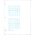 thumbnail image 1 of 2 Grid Coordinate Plane Graph Paper, 1/4" Squares and Accentuated Axes with Arrows, Right Half Blank, Double Sided, Blue Lined, 500 Sheet Ream, Three Hole Punched, 1 of 1