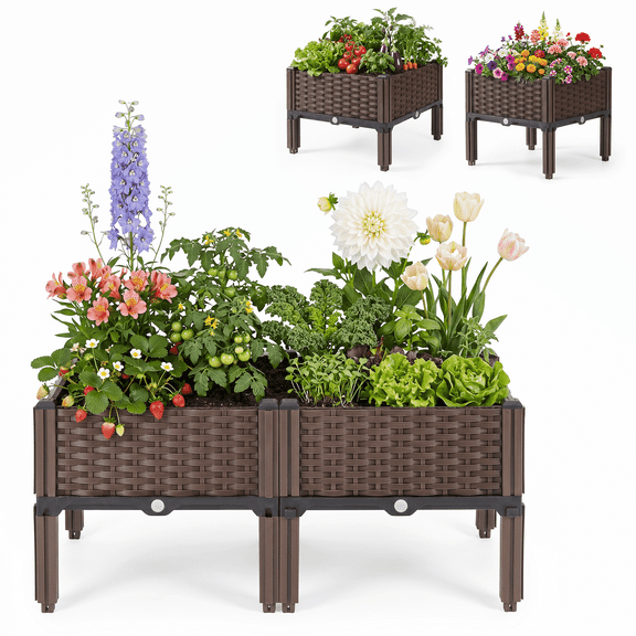 2-Grids Raised Garden Beds