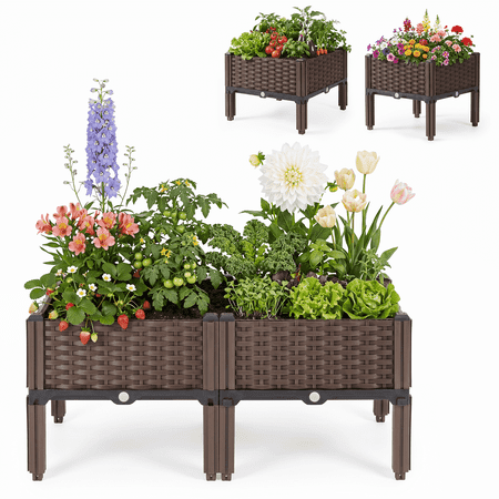 2-Grids Raised Garden Beds