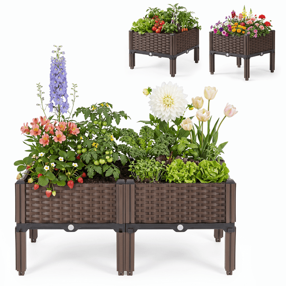 2-Grids Raised Garden Beds