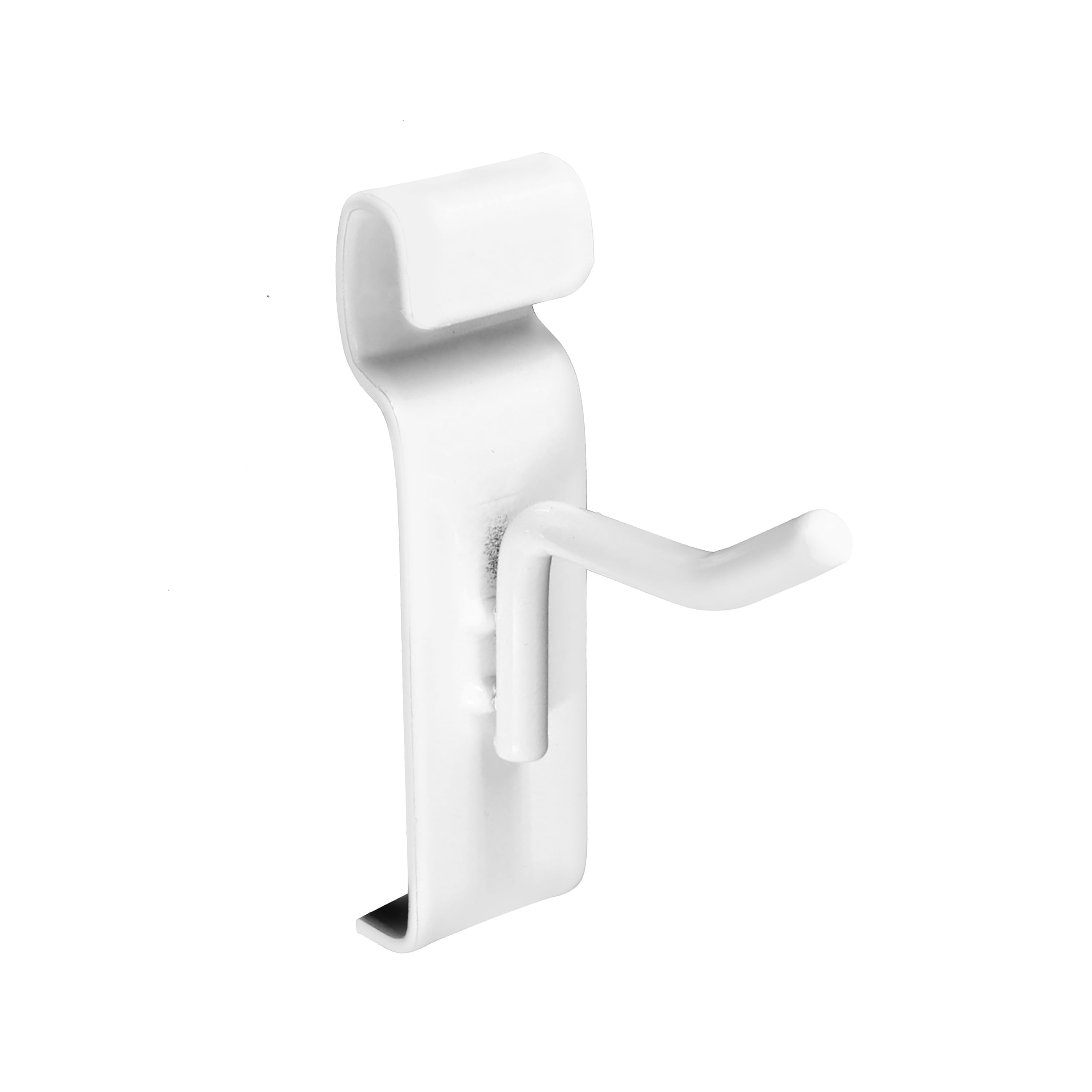 White Metal Wall Mount Gridwall Peg Hooks, Pack of 50