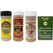 2 Gringo's Chupacabra Seasoning Rub 3 Flavor Variety (1) Each: Steak & Season-All, Chop Haus Blend, Cajun Blend (7 Ounces) + MerlinsMart Zine
