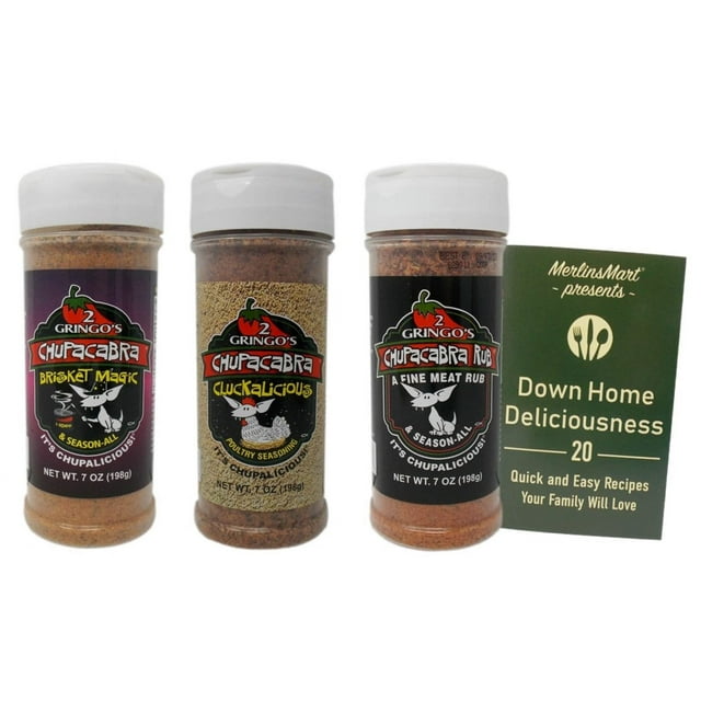 2 Gringo's Chupacabra Seasoning STF9 Rub 3 Flavor Variety - (1) Each: A ...