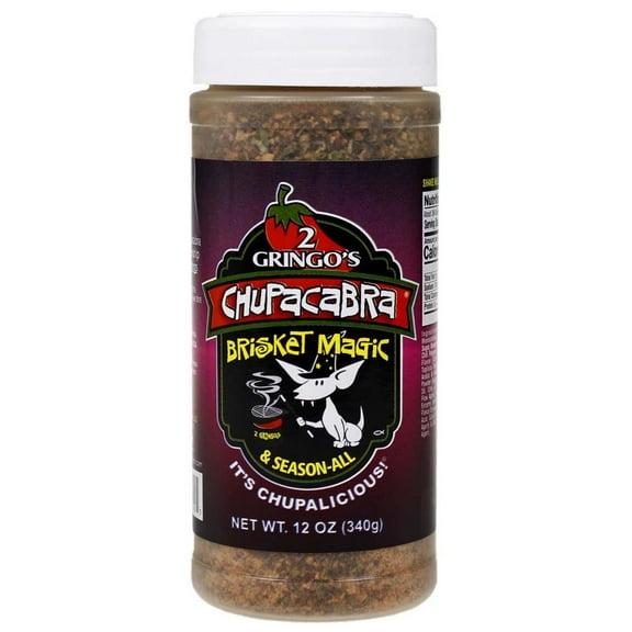 2 Gringos Chupacabra Brisket Magic Blend 12 Oz All Purpose Seasoning Single Bottle