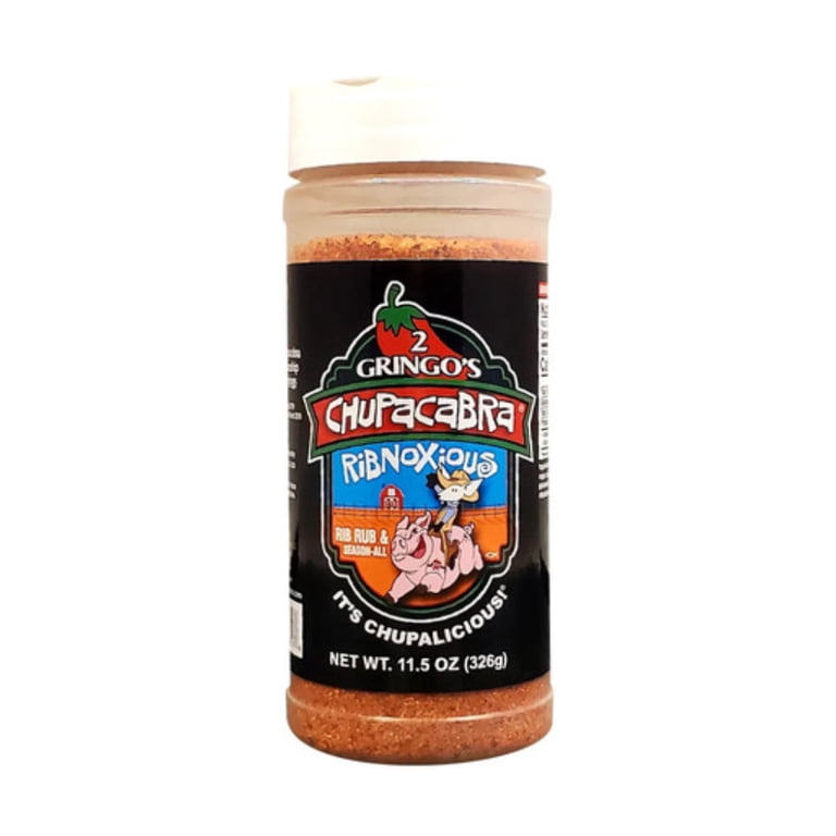 2 Gringos Chupacabra Ribnoxious Rub 11.5 Oz, Sweet Savory with