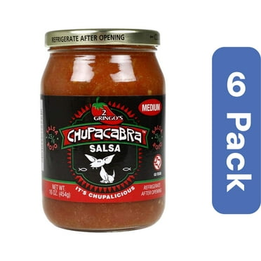 2 Gringos Chupacabra Salsa Medium 16 oz (Pack Of 6)