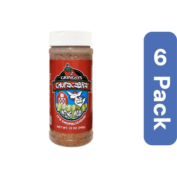 2 Gringos Chupacabra Wing Rub Seasoning 12 oz (Pack Of 6)