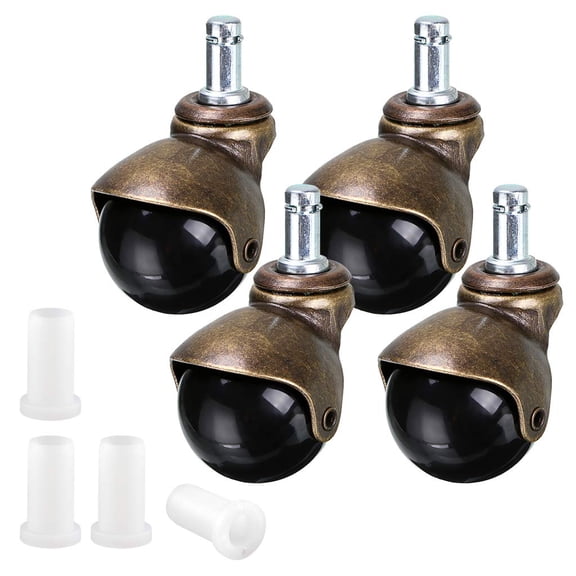 2" Grip Ring Caster, Swivel Vintage Ball Caster, Rolling Furniture Wheel for Furniture, Old Dinning Chair, Office Chair, Pack of 4