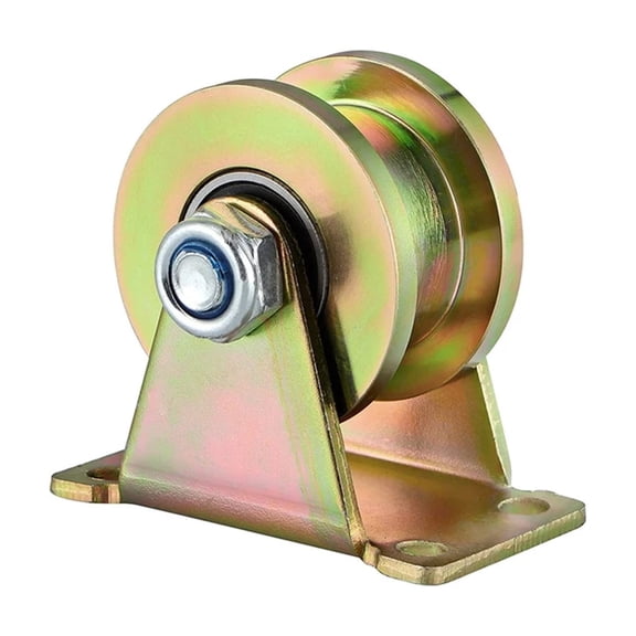 2" Groove Wheel, H-Type Heavy Duty Rigid Caster For Square Tube Track, Rolling Gate, Industrial Machines, Heavy Door, Load 680KG ,Easy to Use