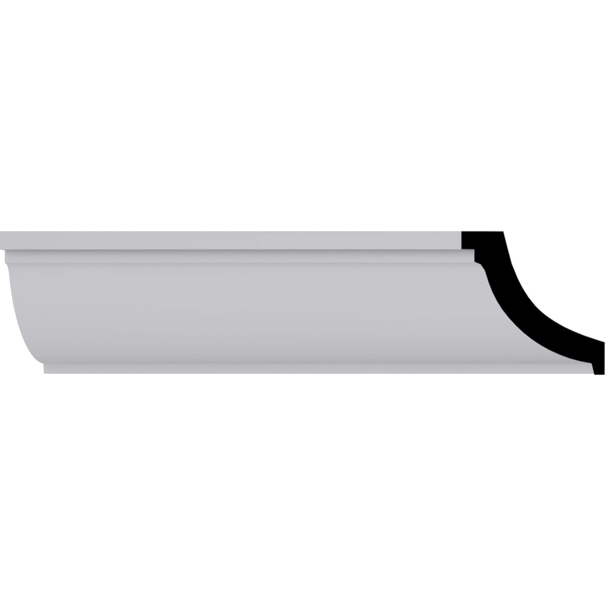 Giana White Polyurethane Crown Moulding 94 1/2" Length