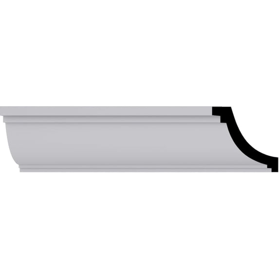2"H x 2"P x 2 3/4"F x 94 1/2"L Middlesborough Traditional Crown Moulding