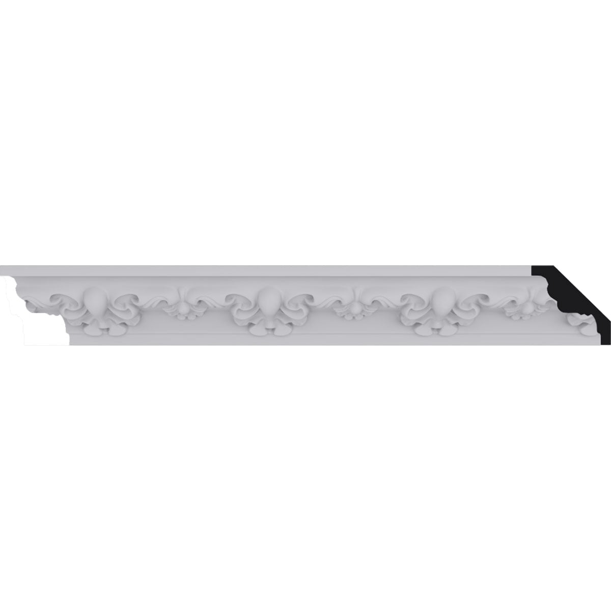 Hampshire White Polyurethane Crown Moulding 94.5"