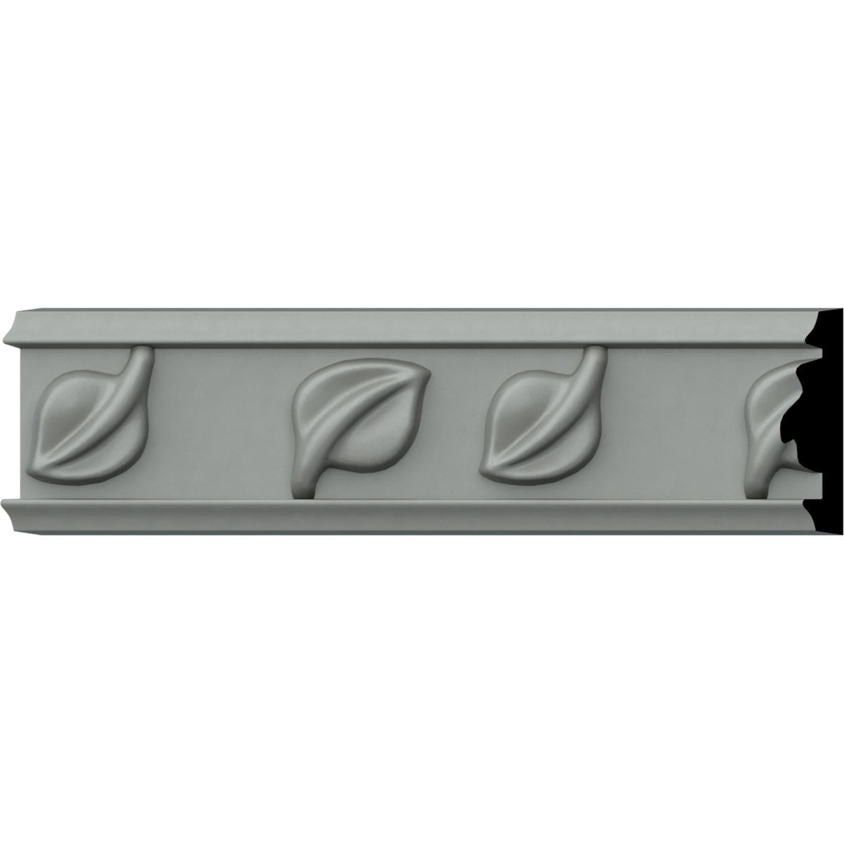 Gray Polyurethane Simple Leaf Panel Moulding 94.5"