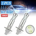 2 H1 LED fog headlight 100W high/low beam bulbs 8000K ice blue light