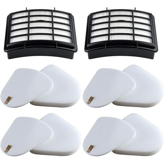 Filters for Shark Navigator Lift Away Deluxe NV360 NV352 NV370 NV358 NV355 NV351 NV356E UV540 NV350 NV356 NV357, Compare to Part # XFF350 & XHF350, 2 Hepa + 4 Foam & Felt Filter Replacement