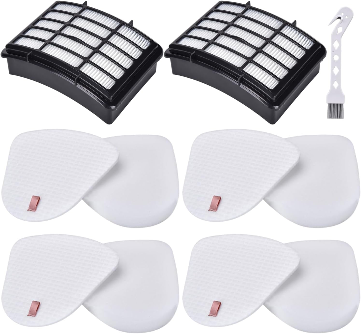 Filters for Shark Navigator Lift Away Deluxe NV360 NV352 NV370 NV358 NV355 NV351 NV356E UV540 NV350 NV356 NV357, Compare to Part # XFF350 & XHF350, 2 Hepa + 4 F
