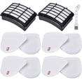 thumbnail image 1 of 2 HEPA + 4 Foam & Felt Filters for Shark Navigator Lift-Away NV350, NV351, NV352, NV355, NV356E, NV357, NV360, NV370, NV391, UV440, UV490, UV540, Part # XFF350 & XHF350 Replacement Filter, 1 of 11
