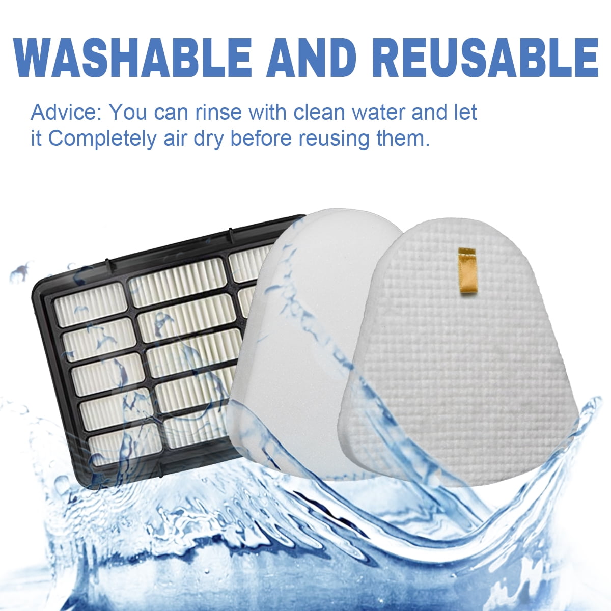 (2 HEPA Filter 2 Foam) Vacuum Filter Kit For Shark Navigator Lift Away